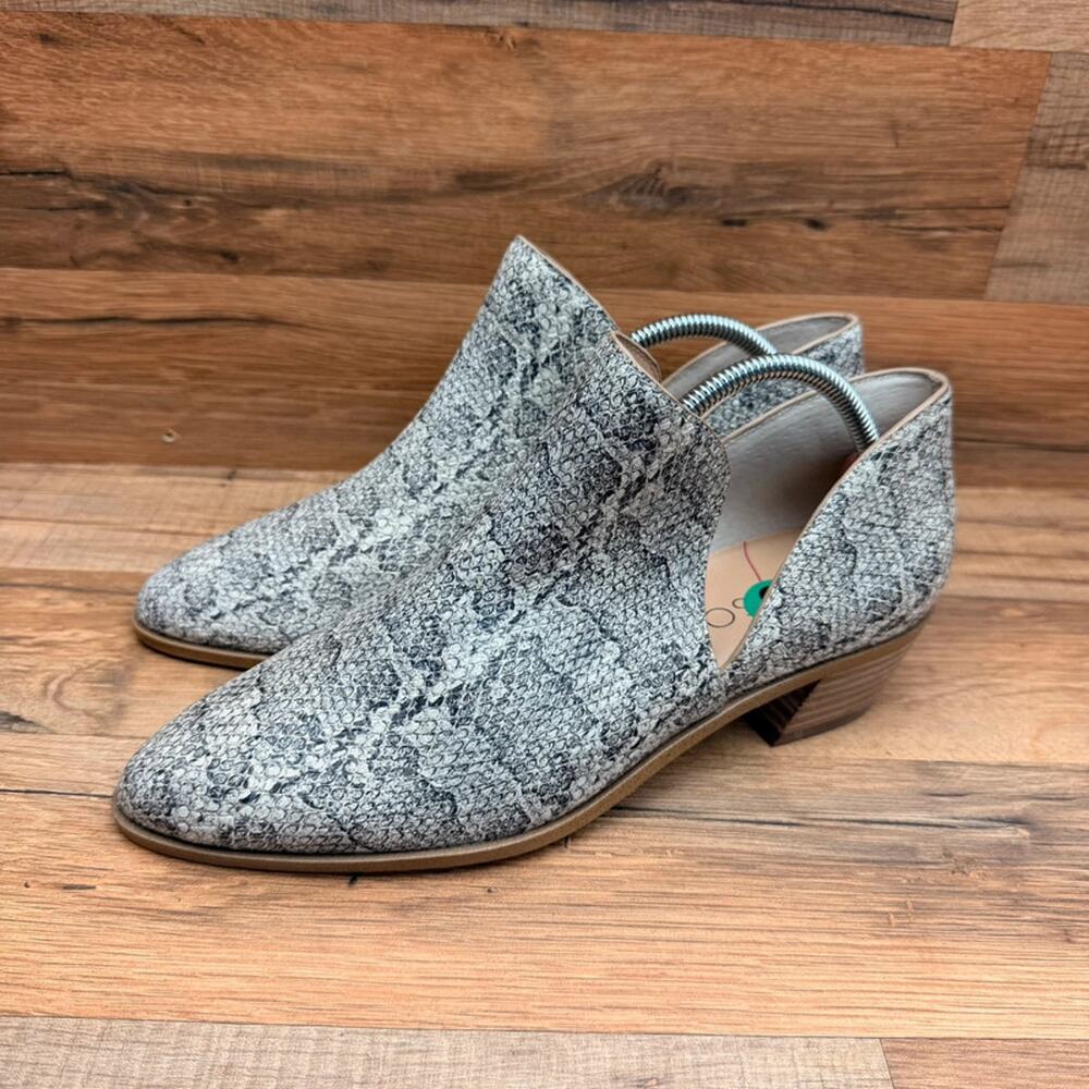 Sole Society women size 8 Jaznae Snakeskin Leather Bootie